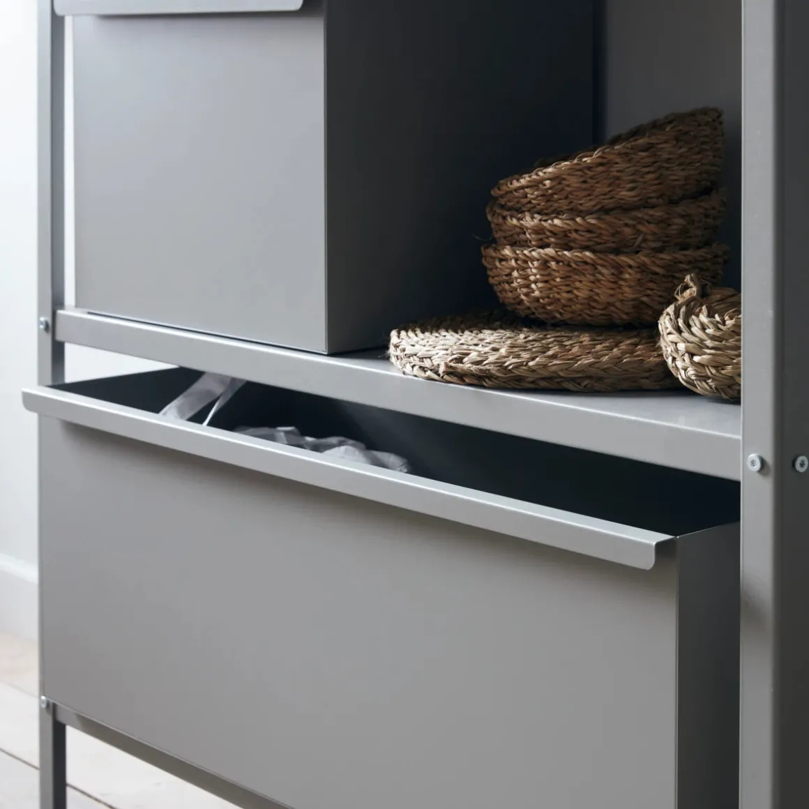 Aufbewahrung für Regaleinheit, HDRack, Grau