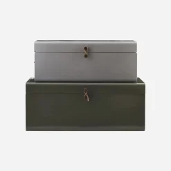 Aufbewahrung, Metal, Grau/Grün