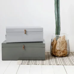 Aufbewahrung, Metal, Grau/Grün