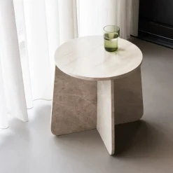 Beistelltisch, HDMarb, Beige