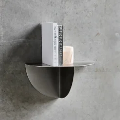 Beistelltisch, HDMega, Gebürstetes Silber-Finish