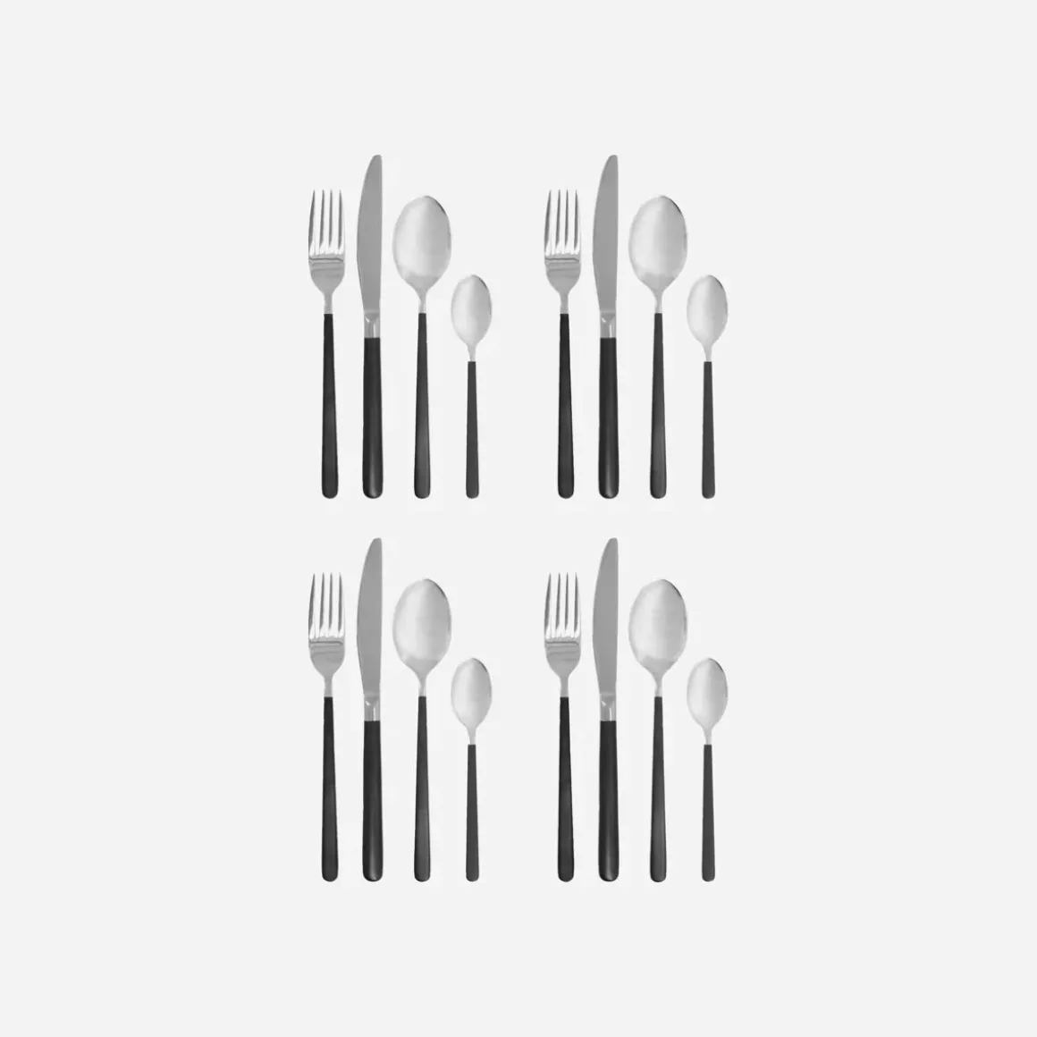 Besteckset, HDOx, Schwarz;Silber