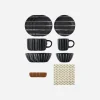 Brunch-Set, HDLine, Schwarz;Braun