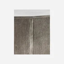 Couchtisch, Rota, Gebürstetes Silber