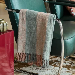 Decke, HDPonra, Khaki;Rot gebrannt