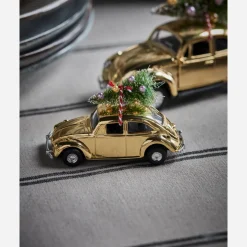 Dekoration, HDMini Xmas car, Gold