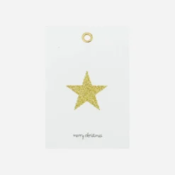 Geschenkanhänger, HDGlitr, Weiß;Gold