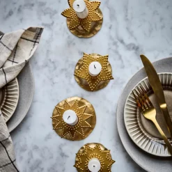 Kerzenringe, HDRing, Antikes Messing-Finish