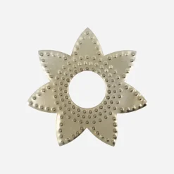 Kerzenringe, HDRing, Antikes Champagner-Silber-Finish