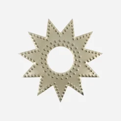 Kerzenringe, HDRing, Antikes Champagner-Silber-Finish