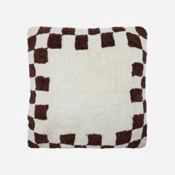 Kissenbezug, HDChess, Braun;Off-White