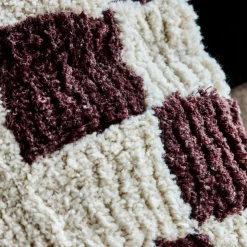 Kissenbezug, HDChess, Braun;Off-White