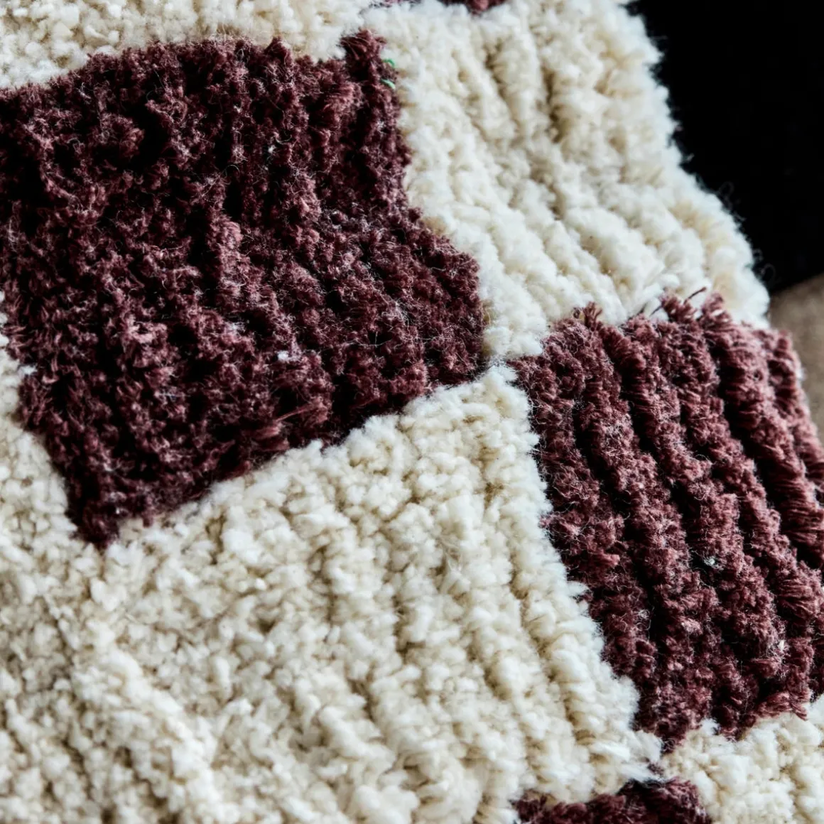 Kissenbezug, HDChess, Braun;Off-White