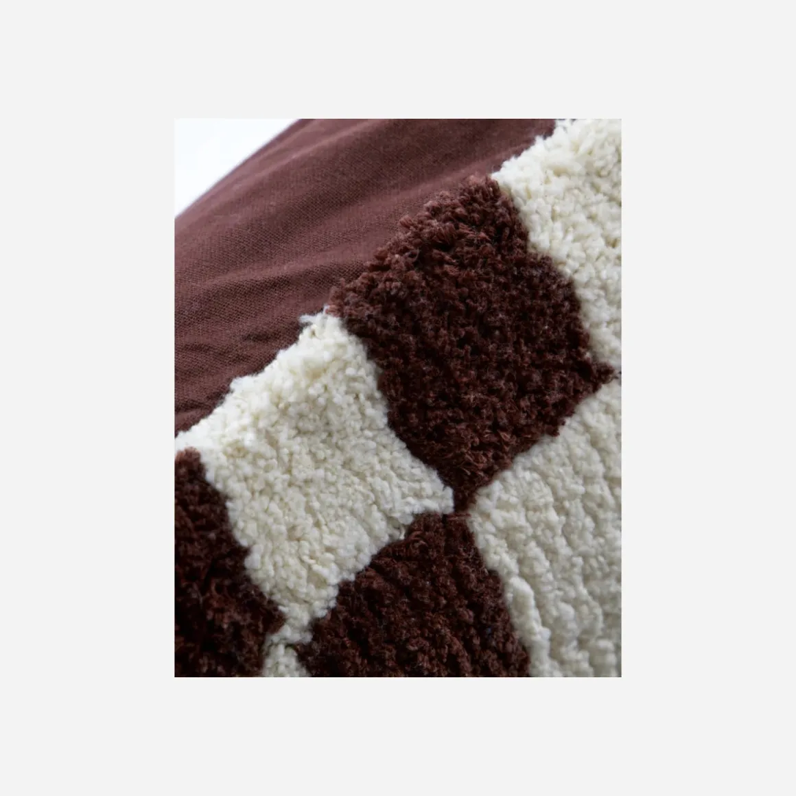 Kissenbezug, HDChess, Braun;Off-White