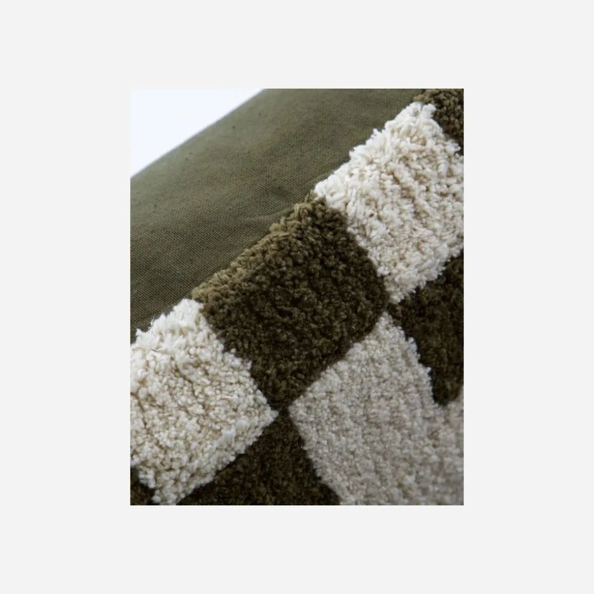 Kissenbezug, HDChess, Grün;Off-White