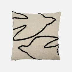 Kissenbezug, HDFly, Schwarz;Off-White