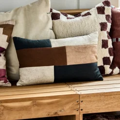 Kissenbezug, HDPatch, Schwarz;Sand;Braun