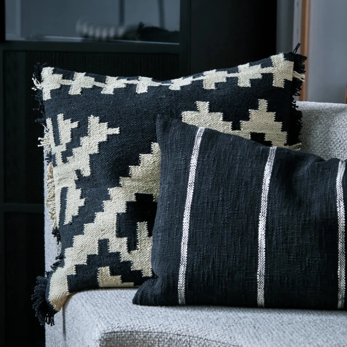 Kissenbezug, HDWulo, Schwarz/Off-Weiß