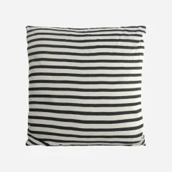 Kissenbezug, Stripe, Schwarz/Grau