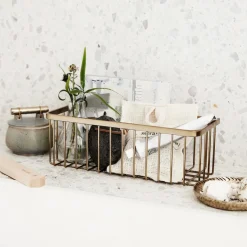 Korb, Bath, Messing gebürstet