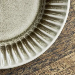 Kuchenteller, HDPleat, Grau/braun