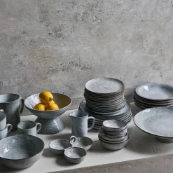 Kuchenteller, Rustic, Grau/Blau