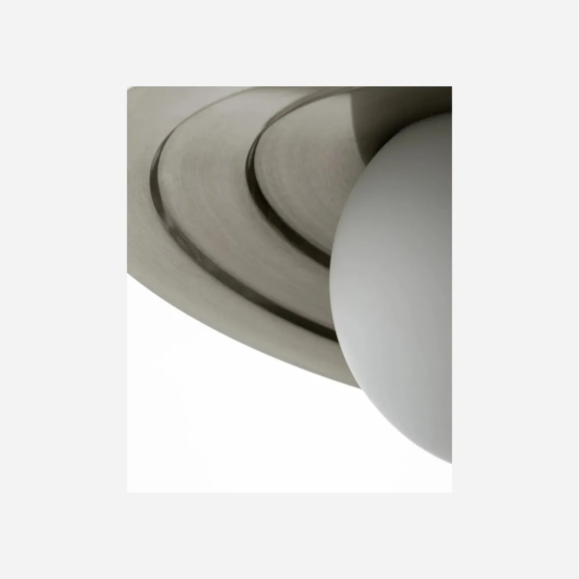 Lampe, HDCoin, Gebürstetes Silber-Finish;Mattweiß