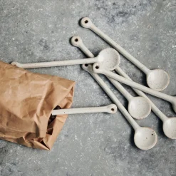 Löffel, Pion, Grau/ weiß