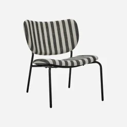 Lounge-Sessel, HDLonga, Schwarz/Off-Weiß