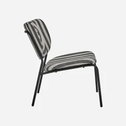 Lounge-Sessel, HDLonga, Schwarz/Off-Weiß