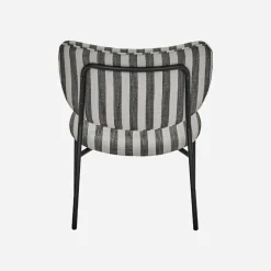 Lounge-Sessel, HDLonga, Schwarz/Off-Weiß