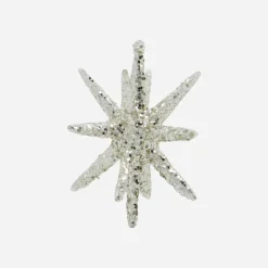 Ornamente, HDSpike, Silber m. Glitzer