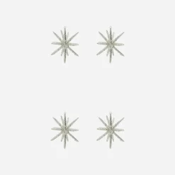 Ornamente, HDSpike, Silber m. Glitzer