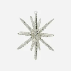 Ornamente, HDSpike, Silber m. Glitzer