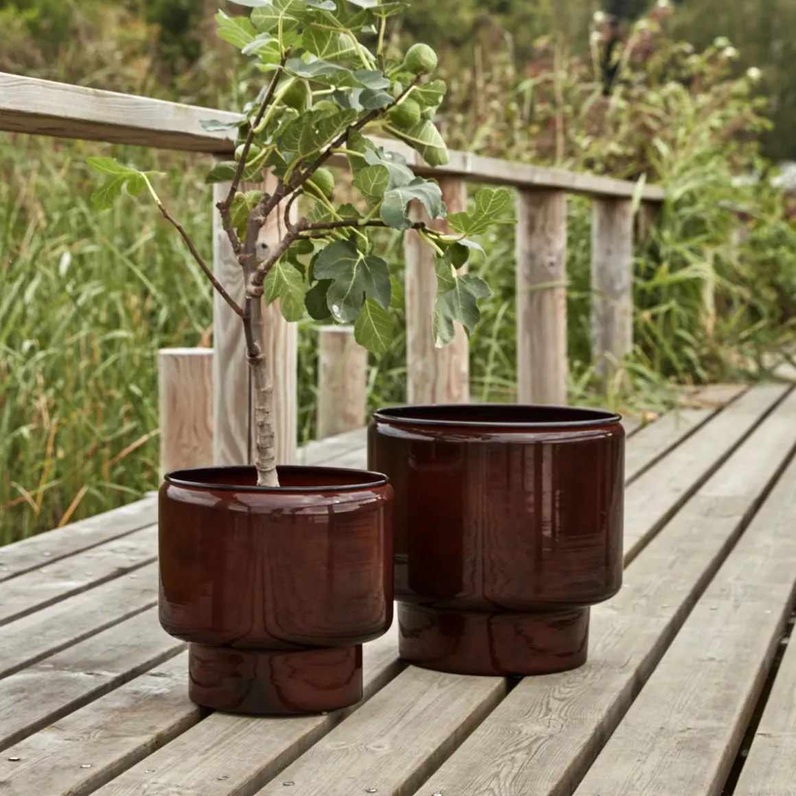 Planter, HDPile, Brown