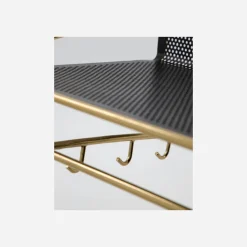 Regal, HDWally, Antikes Messing-Finish;Schwarz