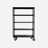Regal mit 4 Rollen, Trolley, Mattschwarz