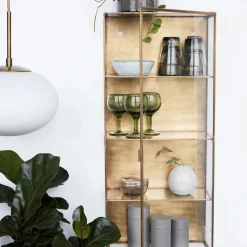 Schrank, Glass, Messing