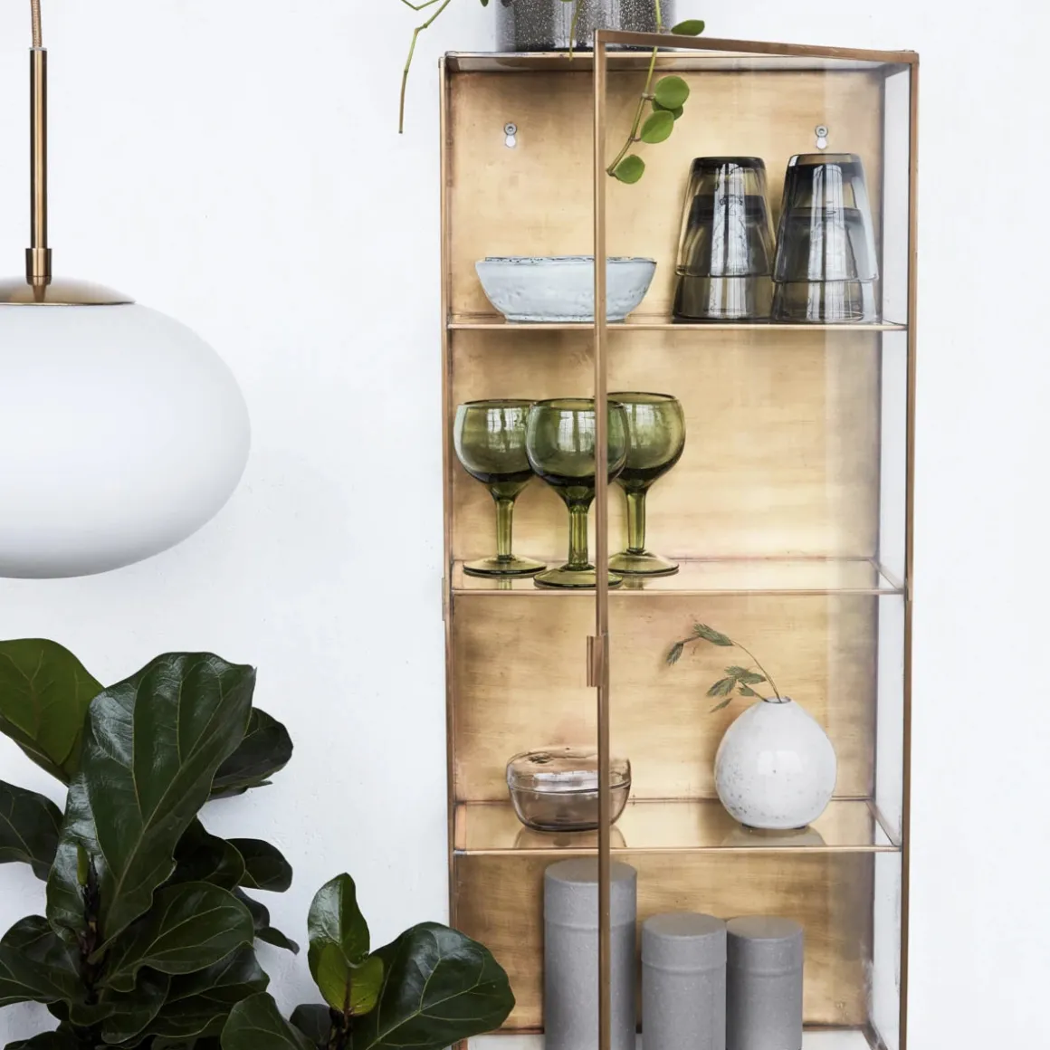 Schrank, Glass, Messing