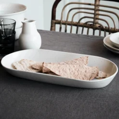 Servierschale, Pion, Grau/ weiß