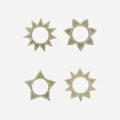 Serviettenringe, HDRing, Antikes Champagner-Silber-Finish