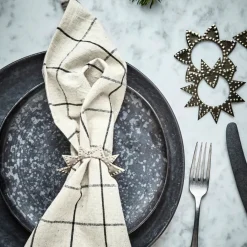 Serviettenringe, HDRing, Antikes Champagner-Silber-Finish