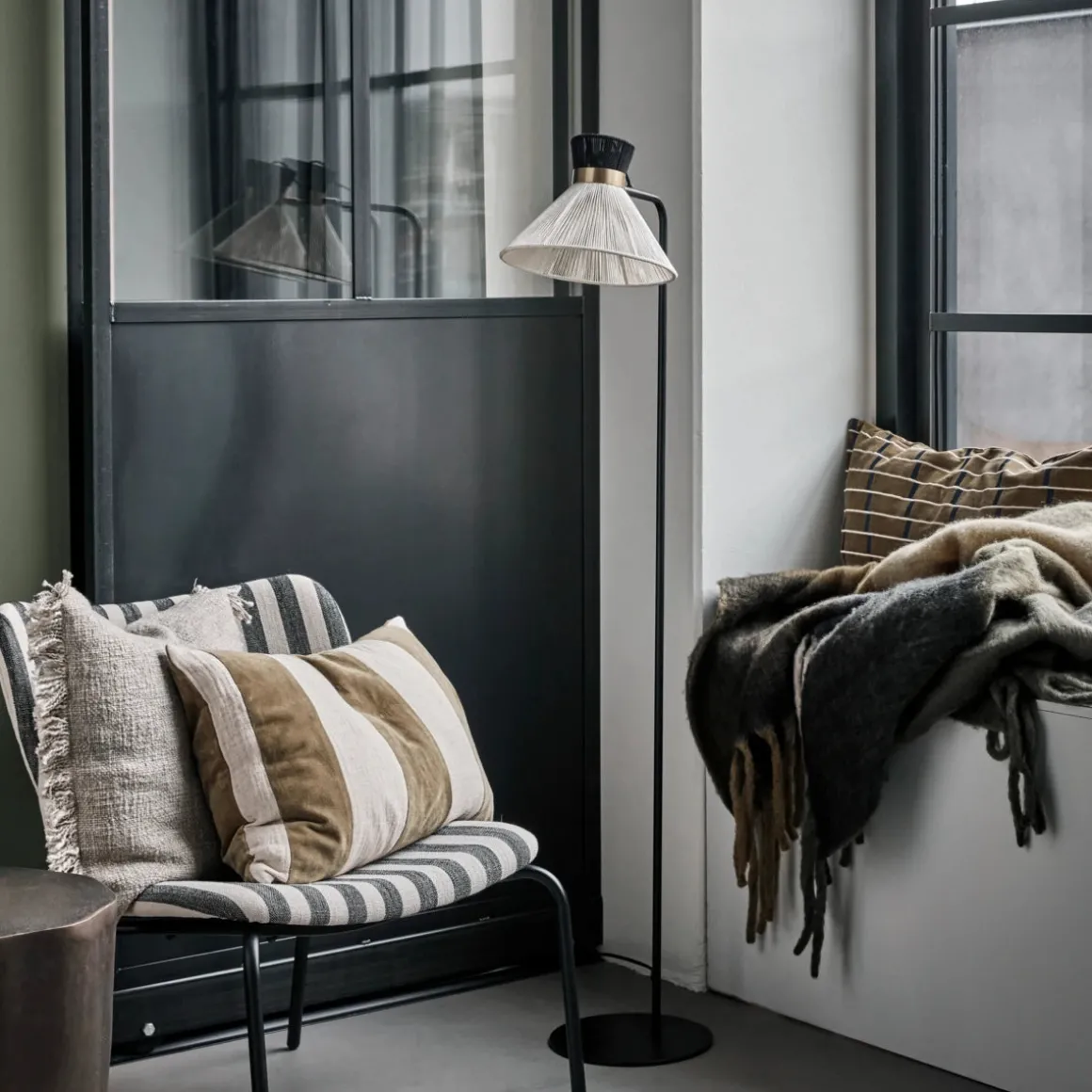 Stehlampe, HDCord, Schwarz
