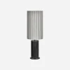 Stehlampe, HDRafi base with HDShade, Antique brown base / Off-white w. black stripes shade