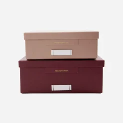 Storage boxes, HDKeep, Burgundy;Rose