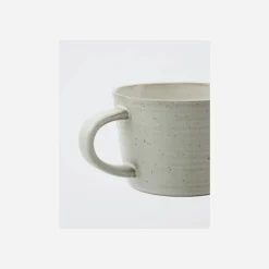 Tasse m. Untertasse, HDPion, Grau/Weiß