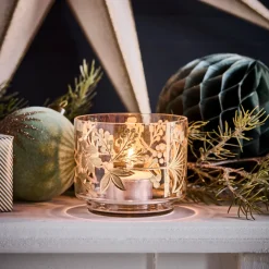 Teelichthalter, HDFind, Klar;Gold