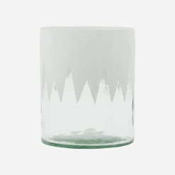 Teelichthalter, HDGlitt, Klar;Weiß;Glitzer