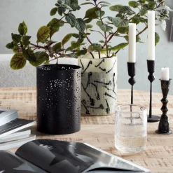 Teelichthalter, HDRando, Schwarz