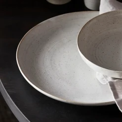 Teller, Pion, Grau/ weiß